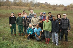 Teilnehmer der Biotoppflegeaktion im NSG Weilersberg am 14. November 2015